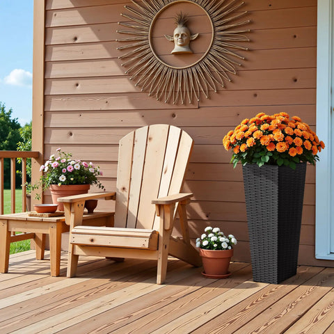 Resin Tall Planters For Outdoor Plants