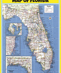 Florida Style B 18x24 Laminated Wall Map Poster for Classrooms and Homes with Vivid Colors and Bright Imagery Educational Geography Decor.
