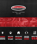 Roadmaster logo and factory imagery highlighting American innovation, durability, family ownership, and customer care values.