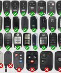 Image of various Kia key fob remotes, including compatible models for Premium Replacement Batteries For Kia Key Fob Remotes Pack Of Two Hassle Free Diy Install No Sweat Or Programming Needed Compatible With Sportage And Sorento Models Straight Shot Performance.