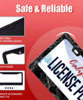 Dope Topographic Map License Plate Frame In Stainless Steel With Screws 12x6 Inch Durable Car Part For Men And Women Everyday Style