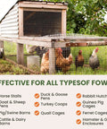 All Natural Chicken Coop Odor Eliminator And Moisture Absorber For Coops And Runs Ammonia Neutralizer And Deodorizer listed benefits.