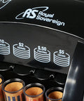 Eco Friendly Manual Hand Crank Coin Sorter No Electricity Needed Large 200 Coin Capacity Close View of Coin Slots