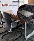 Office view showing Dual Pop Up Floor Box Kit For Hardwood Carpet And Tile Floors With Watertight Gasket inset on carpet floor