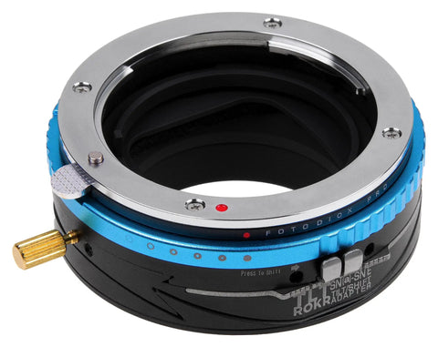 TLT ROKR Tilt Shift Lens Mount Adapter for Sony Alpha E Mount from A Mount and Minolta AF Lenses, all-metal adapter