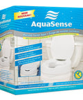 4 Inch Raised Toilet Seat With Lid For Easy On And Off Safe Bathroom Access Fits Most Standard Toilets White Senior Friendly Comfort Gentle Lift For Convenience And Independence product packaging