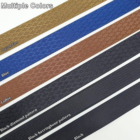 Mens Military Tactical Web Belt No Metal Buckle Nylon Webbing Black Adjustable From 28 To 42 Inches Hole Free Design Airport Friendly Hypoallergenic Comfortable Everyday Belt For Work Outdoor And Casual
