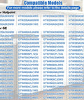 Image showing compatible models list for Must Have Complete Washer Repair Kit With Transmission Pulley And Nut, Washer Shift Actuator, Drive Belt, Clutch And Clutch Spring For GE And Hotpoint Washers Replacement Parts.
