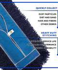 Badass Heavy Duty 24 Inch Nylon Dust Mop Head For Hardwood Floors Machine Washable Commercial Sweeper with heavy duty stitching and quick change feature.