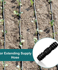 Garden with drip irrigation system using 8 Piece Half Inch Drip Irrigation Fittings Kit Inline Barb Hose Connectors DIY Ready Heavy Duty Plastic Tubing End Stop For Garden Lawn Sprinkler Systems Great For Repair And Extensions Fits 13mm Inner Diameter 16mm Outer Diameter