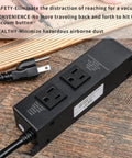 Automatic Dust Collector Switch For Power Tools With Instant Kickstart And Extended Shutoff Delay showing black device with two outlets.