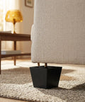 8 Pack Square Sofa Legs With Threaded Inserts, Adjustable Plastic And Metal Furniture Feet under sofa in living room