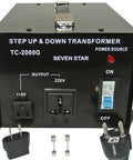 2000 Watt Voltage Transformer Up Down Converter For 110 To 120 And 220 To 240 Volts With Four Selectable Input Settings