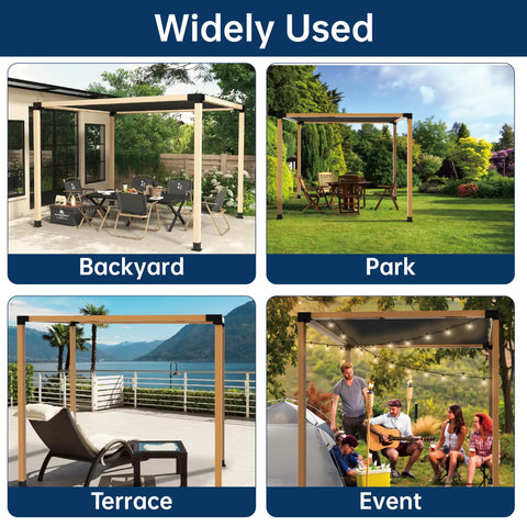 Heavy Duty Pergola Bracket Kit 4x4 Set With Four 3 Way Right Angle Corner Brackets And Four Bases, DIY Shed Gazebo Kit With Screws, Perfect For Pergolas, Wood Stands, Sheds, Metal Gazebos, Rust Resistant Finish