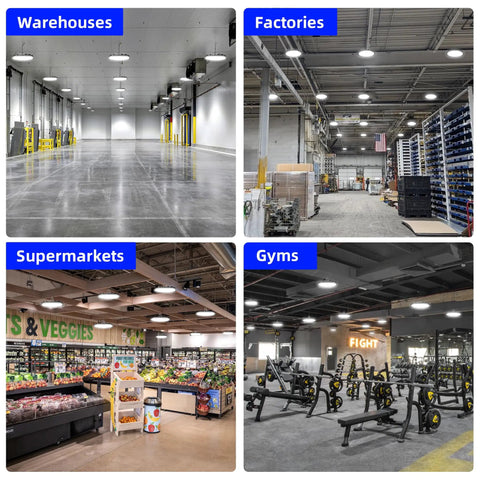 Brighten Up Your Warehouse With 150W UFO LED High Bay Light 20250 Lumens 5000K Daylight Energy Saving For Warehouse Shop Factory IP65 Waterproof 100 To 277V Equivalent To 450W MH HPS 2 Pack