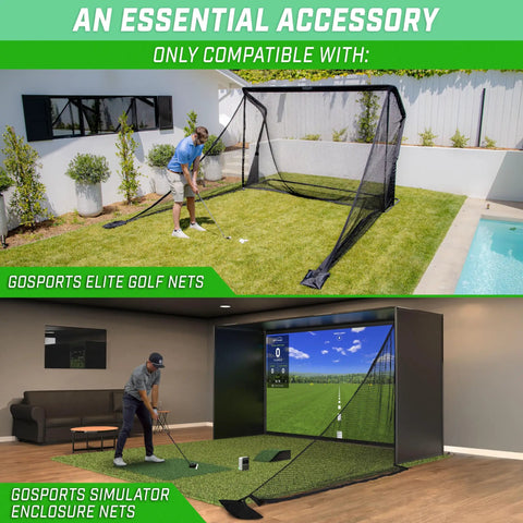 Elite Shank Net for Golf Hitting Nets and Simulator Enclosures in outdoor and indoor setups