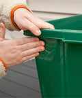 Person applying Crystal Clear Heavy Duty Duct Tape For Repairs And Sealing Weatherproof And Air Tight Wide Two Point Eight Three Inch