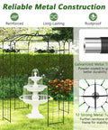 Birdcage Shaped Garden Arch For Climbing Plants And Outdoor Decor, 9.3 By 6.5 Ft Heavy Duty Metal Pergola Trellis showcasing reliability