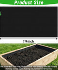 63 By 114 Inch Raised Garden Bed Liner Set With Heavy Duty Cuttable Non Woven Fabric shown in wooden garden bed