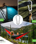 Heavy Duty 316 Stainless Steel Carabiners 3 Inch Spring Snap Hooks used for camping hammock and key hanging outdoors