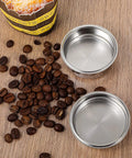 Two Pack 51mm Stainless Steel Espresso Filter Baskets For Portafilter Machines Pressurized Cup Filters For 1 Or 2 Cup Brews