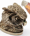Bronze Owl Knife Pommel For Custom Knife Making Metal Drop Point Handle Accessory Handcrafted Vacuum Cast Reusable Part