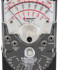 Front view of a Compact Handheld Analog Multimeter For AC And DC Voltage Up To 1200V, DC Current Up To 0.6A, And Resistance Up To 20 Megohms