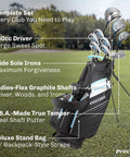 Ladies Complete Right Handed Golf Club Set With Lightweight Shafts, Regular And Petite Sizes, 14 Pieces Including Driver, Bag