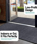 Extra Large Heavy Duty Commercial Entrance Rug Top Notch Walk Off Mat Built Tough For Heavy Foot Traffic Water Resistant entry rug indoors.