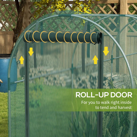 4 Ft By 12 Ft Crop Cage Garden Plant Protection Tent With Walk In Zippered Door Pro Grade Galvanized Steel Frame Fruit And Veg Netting Cover For Garden Yard And Lawn Bird Proof Pest Protection Lets Rain And Sun In