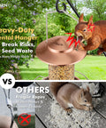 Chew Proof Metal Bird Feeder For Outdoors With Copper Finish Holds About One Point Three Two Pound Seed Three Perches Squirrel Proof Roof And Tray Weather Resistant Hanging Cardinal Feeder Seed Not Included, compared with other feeders