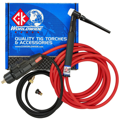 CK Superflex Torch Kit for 225 Amp AC DC TIG Stick Welder, includes hoses and connectors, ready for aluminum and steel work.