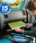 Man installing Boss Automotive Cabin Air Filter With Febreze And Activated Carbon For Tesla Model 3 And Model Y in car dashboard