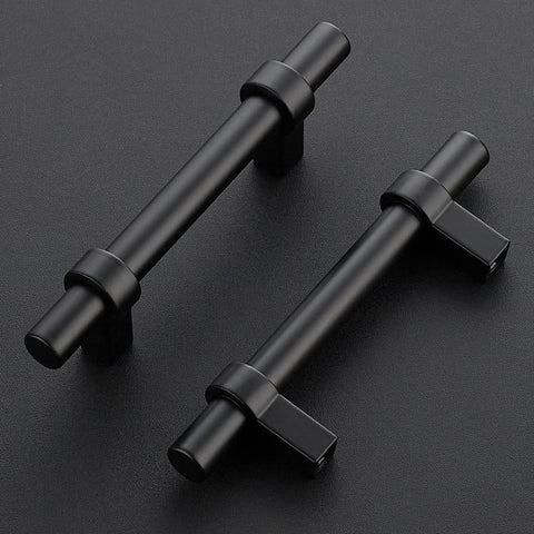 Matte Black 25 Pack Cabinet Handles 3 Inch Hole Centers 5 Inch Overall Length Square Base Drawer Pulls For Kitchen Cabinets
