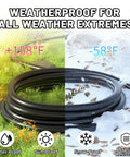 Heavy Duty 16AWG 3 Conductor Indoor Outdoor Extension Cord 10 Ft Waterproof With 3 Prong Grounded Plug, weatherproof durability