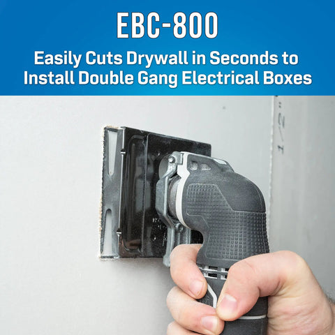 Double Gang Electrical Box Cutting Kit EBW 812 With Wall Template And Level For No Hassle Precise Installations Includes EBC 800 Cutter For Clean Cutouts And Quick Double Gang Wall Box Install