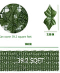 Ultra Realistic Artificial Ivy Privacy Fence Screen 40x140 Inches UV Resistant Faux Hedge Wall Panels dimensions and coverage