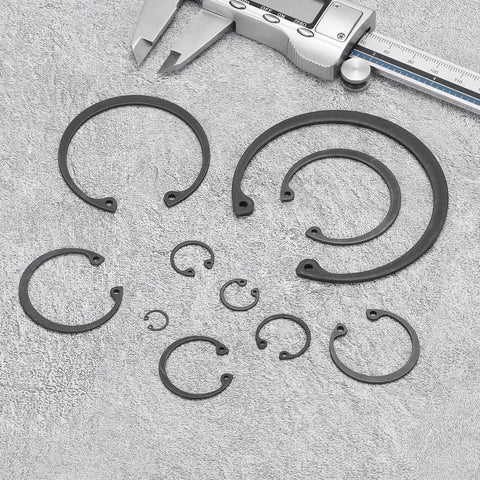 Internal Retaining Ring Circlip 10 Pack 52mm 65Mn Spring Steel Black C Clips For Grooved Shafts Studs Heavy Duty Snap Rings