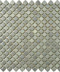 Hudson Diamond Grey Eye Porcelain Tile For Floor And Wall 12 1/4 By 12 3/8 Inch Glazed High Sheen Mosaic Mesh Mounted
