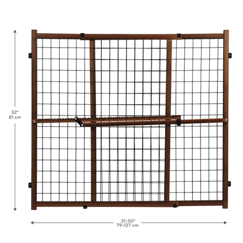 Position And Lock Tall And Wide Adjustable Baby Gate For Doorways 31 To 50 Inches Wide And 32 Inches Tall Easy One Hand Latch Kid