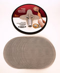9 Inch Radial Sander Kit With Pivoting Head For Drywall And Walls, Great For Fast Smooth Finishes, Includes One 120 Grit Sanding Sheet And Ten 240 Grit Discs, Ideal For Ceilings And Prep Work, showing sander base and sanding discs