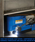 Ultra Low Profile Right Angle Magnetic Drill Fabricator Kit 25 Lbs Lightweight with excellent visibility for tight spots.
