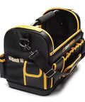 16 Inch Handled Tool Tote Bag With Reinforced Bottom And Water Resistant Construction shown with 42 Inch Removable Adjustable Strap