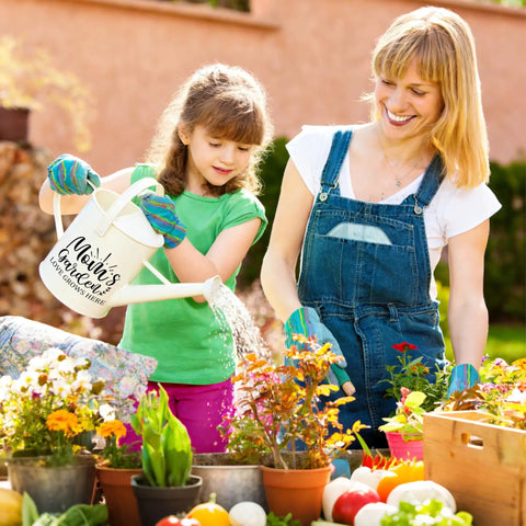 Mother's Day Garden Kit Gift Set For Mom From Daughter With Durable Tool Tote And Complete Aluminum Garden Tools Including Watering Can