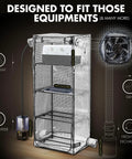Illustration of Compact Indoor Mushroom Grow Tent Cabinet With Large Capacity Portable Mini Greenhouse for home cultivation setup.