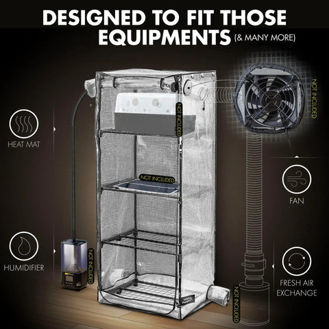 Compact Indoor Mushroom Grow Tent Cabinet