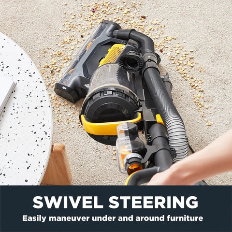 Eureka MaxSwivel Pro Lightweight Vacuum For Home Cleaning With Swivel Steering And Dual Cyclone Technology Perfect For Hard Floors And Carpet Effortless Maneuverability Under Furniture Captures Larger Debris Small Dirt And Microscopic Dust Without Losing