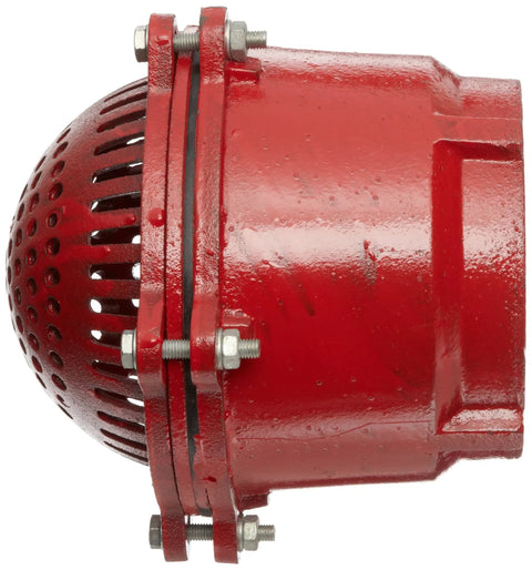 Painted Carbon Steel Foot Valve Assembly For Pump Priming With 6 Inch NPT Threaded Connection Vertical Mount Corrosion Resistant