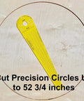 Circle Cutter Router Jig For Precise Circle Cutting From 7 To 52.75 Inches shown with measuring scale