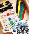 60 Pack Cable Labels And Cord Organizer Kit with Color Coded Write On Wire Labels Marker and 30 Cable Ties for Home Office Tech Setup